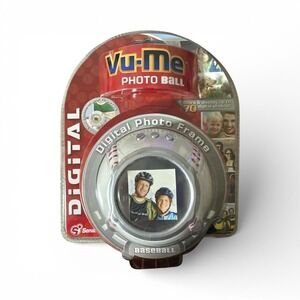 Vu-Me Photo Ball Digital Photo Frame Baseball Store/Display‎ 70 Photos VTG NEW